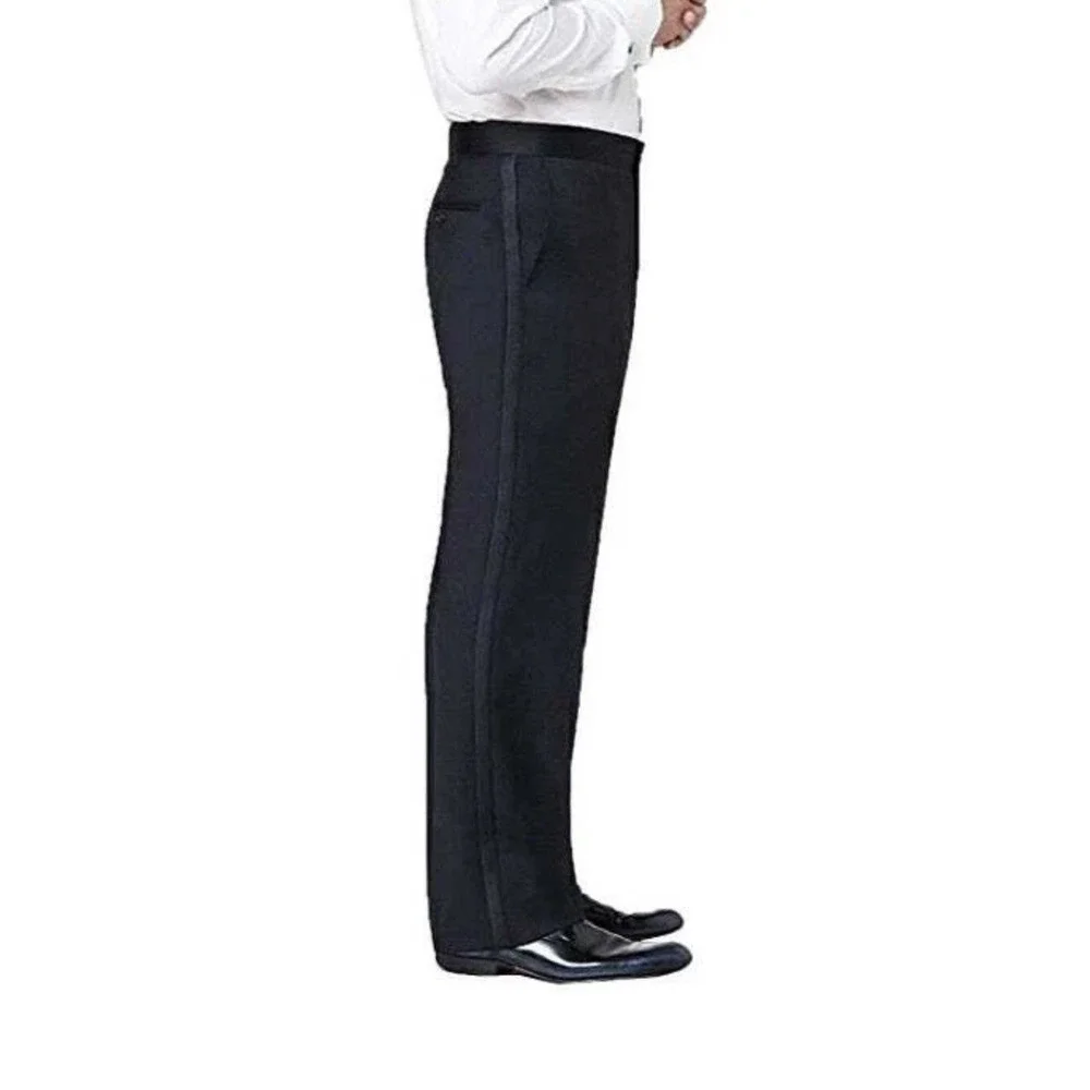 Midtown Man 32X35 Pleated‎ Expandable Waist Tuxedo Pants Satin Side Stripes